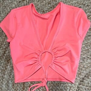 Peach keyhole crop from Aloyoga